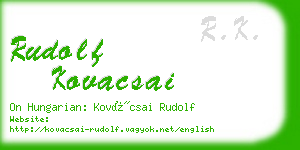 rudolf kovacsai business card